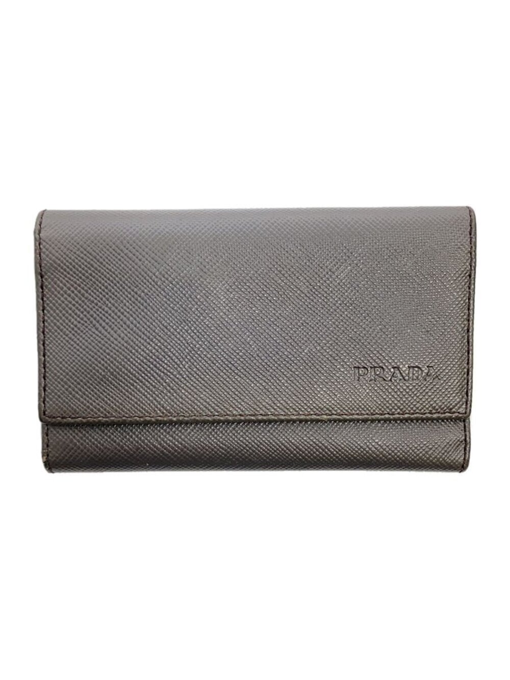 Prada Key Case Wallet Gray